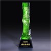 感动生命 竹韵 琉璃奖杯水晶定制年会表彰奖牌比赛奖品纪念品免费刻字定做 商品缩略图0