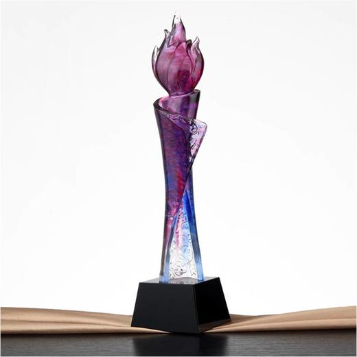 传承创新琉璃奖杯水晶定制年会表彰奖牌比赛奖品纪念品免费刻字定做 商品图0