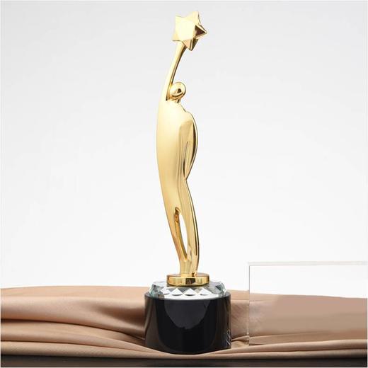一举成名 奖杯定制定做高档优秀员工奖品创意金属奥斯卡小金人冠军奖杯刻字 商品图0