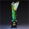 羽冠 琉璃奖杯水晶定制年会表彰奖牌比赛奖品纪念品免费刻字定做 商品缩略图0