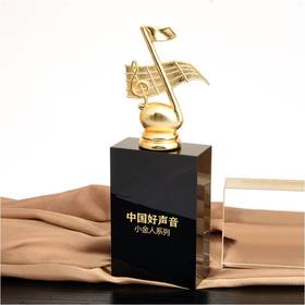 中国好声音定制定做高档优秀员工奖品创意金属奥斯卡小金人冠军奖杯刻字