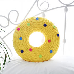 如意鸟甜甜圈手工编织抱枕材料包diy客厅沙发抱枕材料包