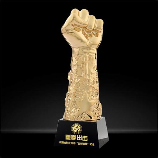 重拳出击定制定做高档优秀员工奖品创意金属奥斯卡小金人冠军奖杯刻字 商品图0