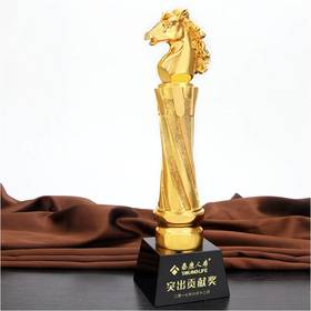 马到成功定制定做高档优秀员工奖品创意金属奥斯卡小金人冠军奖杯刻字