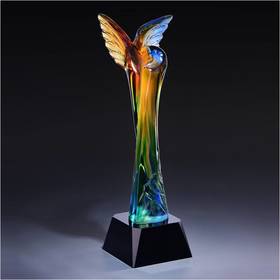 十五周年庆琉璃奖杯水晶定制年会表彰奖牌比赛奖品纪念品免费刻字定做