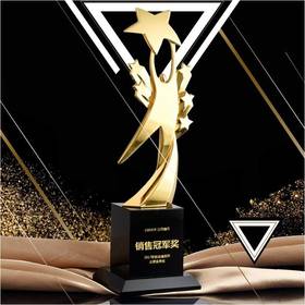 众望所归 奖杯定制定做高档优秀员工奖品创意金属奥斯卡小金人冠军奖杯刻字