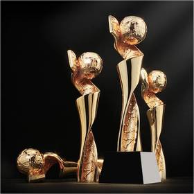 锐意进取定制定做高档优秀员工奖品创意金属奥斯卡小金人冠军奖杯刻字