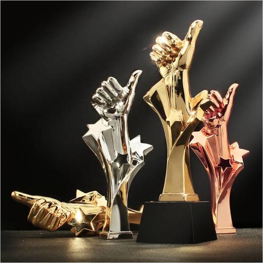 马到成功定制定做高档优秀员工奖品创意金属奥斯卡小金人冠军奖杯刻字 商品图0