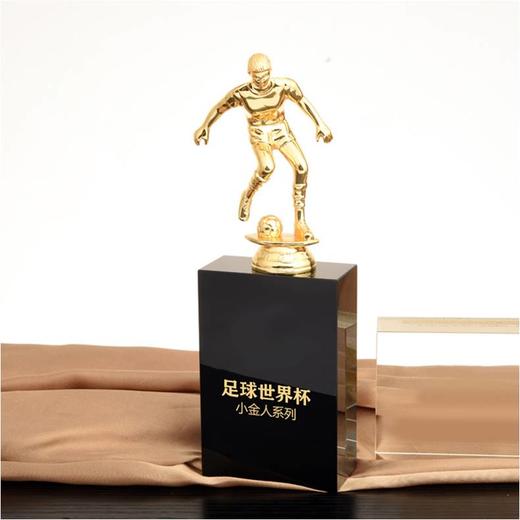 足球世界杯奖杯定制定做高档优秀员工奖品创意金属奥斯卡小金人冠军奖杯刻字 商品图0
