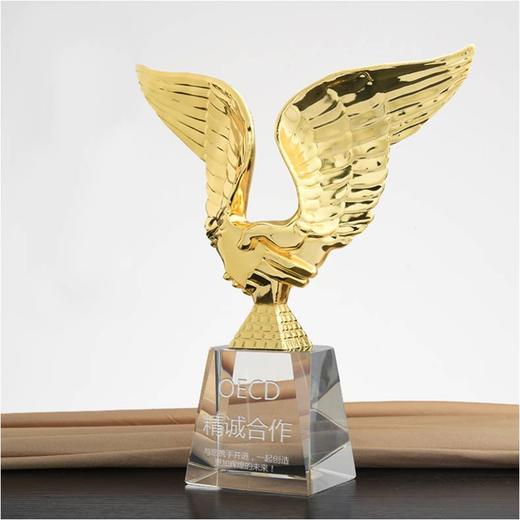 合作共赢定制定做高档优秀员工奖品创意金属奥斯卡小金人冠军奖杯刻字 商品图0