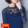 YB-6530秋冬新款网纱蕾丝加绒打底衫 商品缩略图2