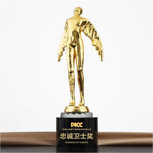 智慧男神奖杯定制定做高档优秀员工奖品创意金属奥斯卡小金人冠军奖杯刻字 商品图0