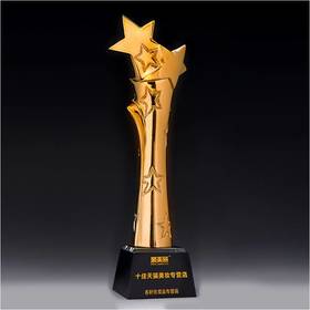 星光灿烂定制定做高档优秀员工奖品创意金属奥斯卡小金人冠军奖杯刻字