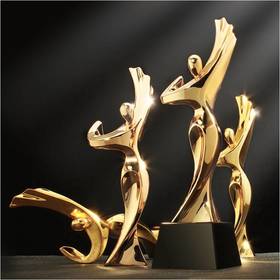 扬帆起舞定制定做高档优秀员工奖品创意金属奥斯卡小金人冠军奖杯刻字