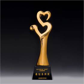 马到成功定制定做高档优秀员工奖品创意金属奥斯卡小金人冠军奖杯刻字
