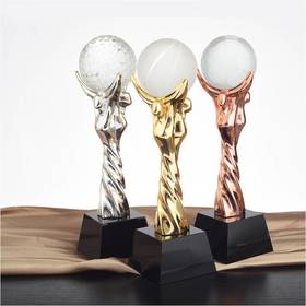 体坛巨星定制定做高档优秀员工奖品创意金属奥斯卡小金人冠军奖杯刻字