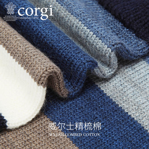 CORGI 时尚条纹 羊毛男袜 商品图4