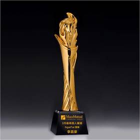 火炬之光定制定做高档优秀员工奖品创意金属奥斯卡小金人冠军奖杯刻字