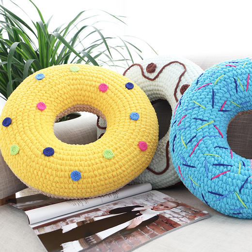 如意鸟甜甜圈手工编织抱枕材料包diy客厅沙发抱枕材料包 商品图1