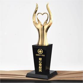 大爱无疆 定制定做高档优秀员工奖品创意金属奥斯卡小金人冠军奖杯刻字