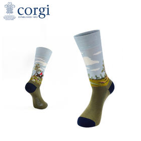 CORGI柯基英国进口自由骑士印花潮袜秋冬季男女同款中筒袜