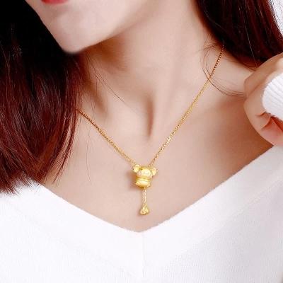 【项链】。本命年十二生肖鸡狗猪吊坠 Q萌卡通版镀3D黄金项链越南沙金女饰品 商品图4