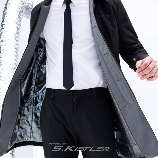 Supield素湃黑科技宇航气凝胶保暖衣中长款商务棉衣男薄棉服 P615 商品图2