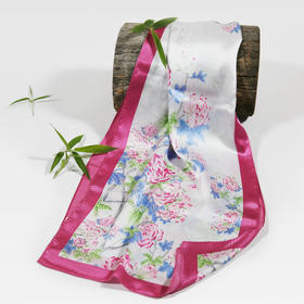 粉彩牡丹长巾