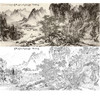 刘彦水白描底稿-横幅工笔山水-《岚容川色》-多种白描尺寸可选-LQ56 商品缩略图0