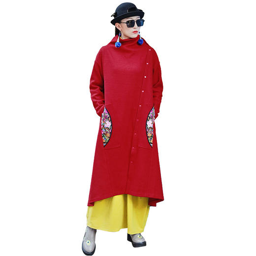 凤求凰刺绣双面呢毛呢外套 商品图4