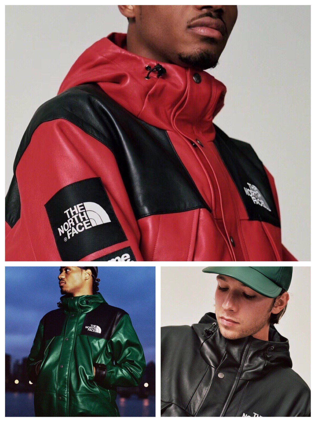 万元级supme18fwtnfleather联名皮质冲锋衣四色齐发j921072