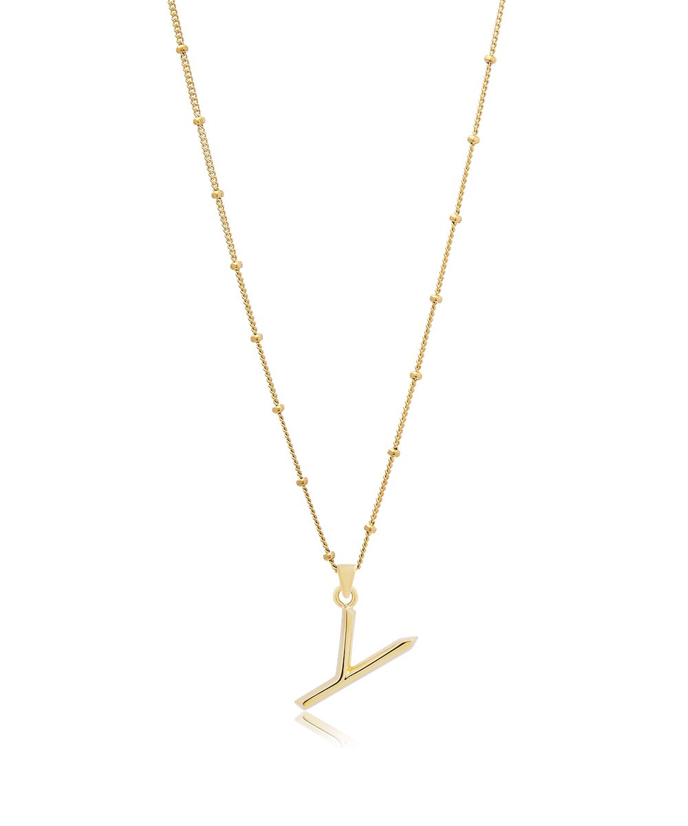 北京仓｜EDGE OF EMBER-字母 Y-项链［英国设计师］
