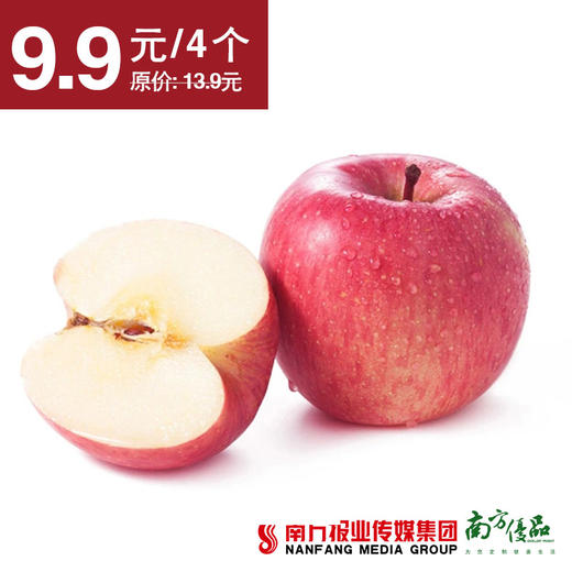 【口感脆甜】洛川苹果70-75mm  单果约155-185g  4个 商品图0