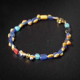 外国多彩老琉璃珠手串