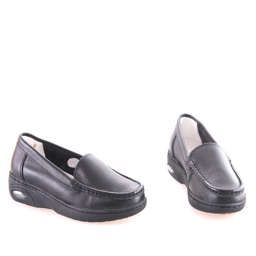 内联升女鞋牛皮简约气垫舒适女式职业鞋（气垫黑色）1340C 商品图3