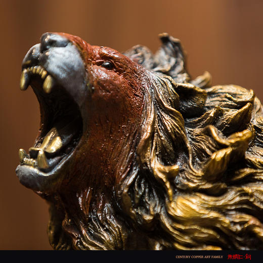 朱炳仁铜 百年铜艺世家 雄狮摆件