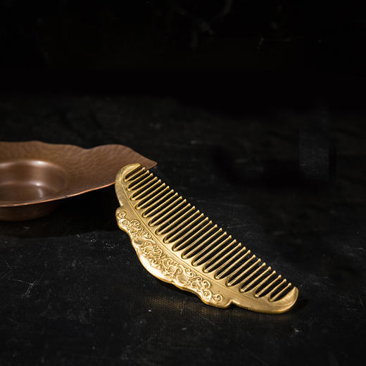朱炳仁铜 百年铜艺世家  十七孔桥铜梳 商品图2