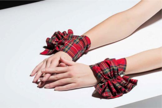 北京仓｜Catherine Osti-Wallace-Scottish风格软呢 袖饰（红色）［法国设计师］ 商品图1