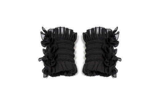 北京仓｜Catherine Osti-Louisa-法国里昂真丝 袖饰（黑色）［法国设计师］ 商品图1