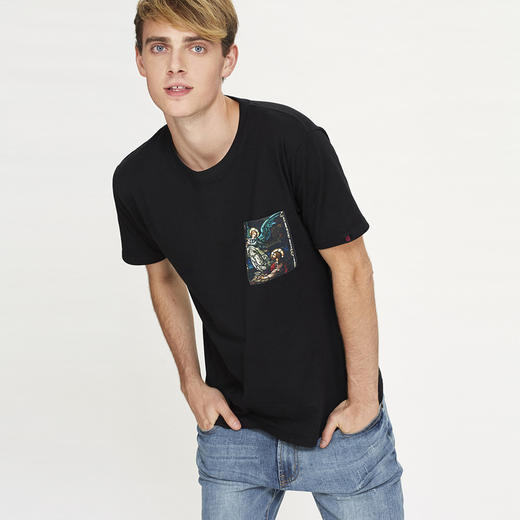 MRJ黄金秘密 重磅精梳相片印花口袋T恤（黄金十字系列） 商品图1