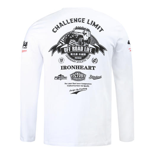 [39.9元1件] 自由基地冬季新款长袖T恤越野风文字图案系列潮流印花个性体恤 商品图5