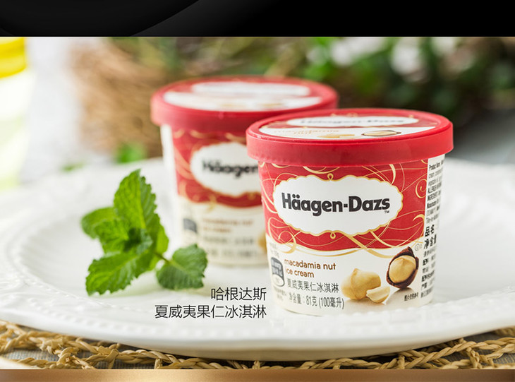 哈根达斯夏威夷果仁冰淇淋81g