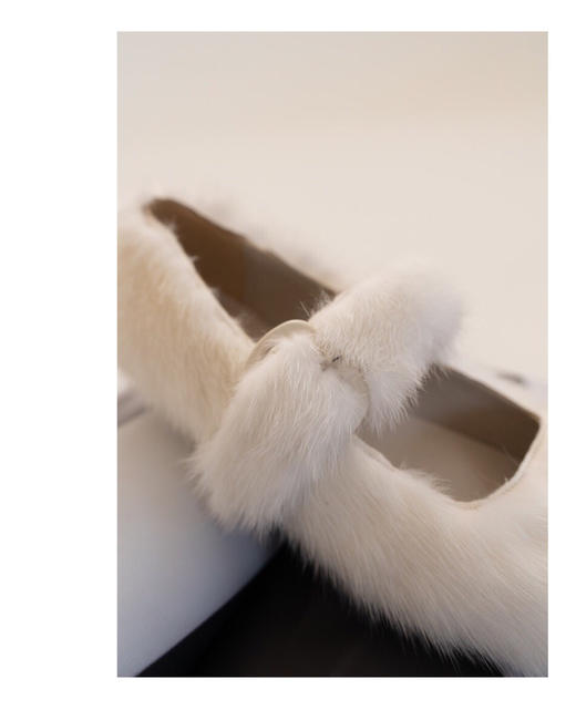 MINK FUR 玛丽珍皮草鞋 商品图7