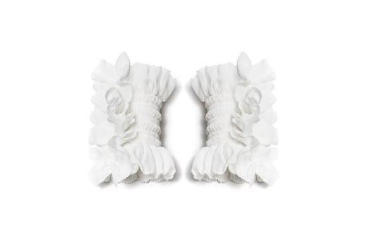 北京仓｜Catherine Osti-Louisa-法国里昂真丝 袖饰（白色）［法国设计师］ 商品图1