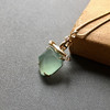 几何金高冰种淡晴水翡翠吊坠18k黄金镶嵌 商品缩略图1