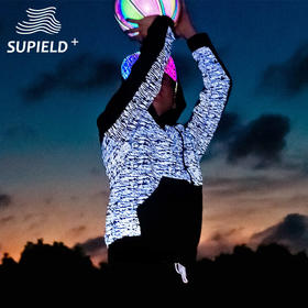 Supield黑科技珠光蝶运动卫衣男夜跑服青年开衫ins超火的外套夹克