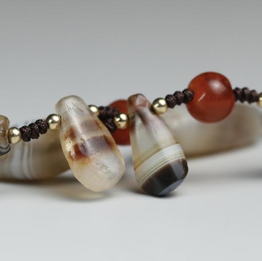 高古糖球玛瑙圆珠+缠丝玛瑙项链 商品图8