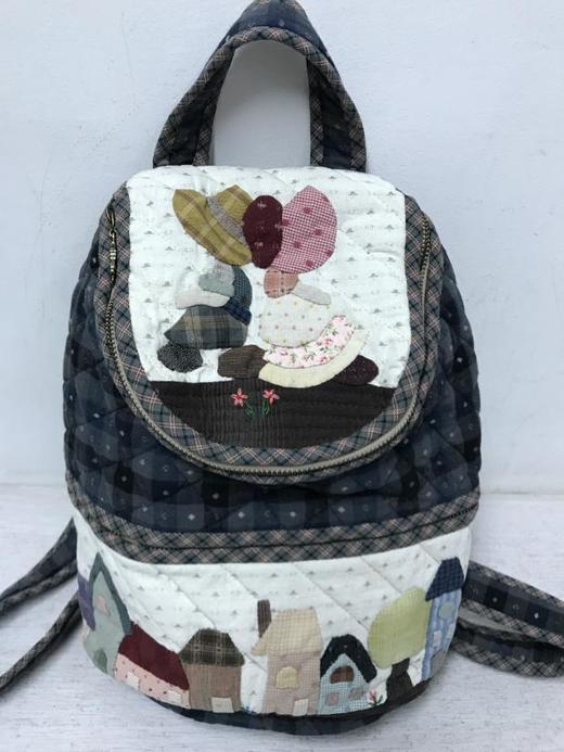 苏姑娘 纯手工拼布包成品 双肩包 森系可爱时尚先染布艺 diy