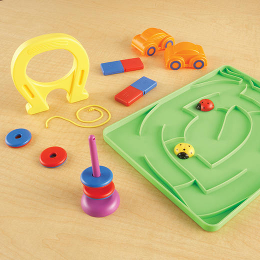 买一送二learningresources磁铁物理学习教具赠送100片建筑齿轮玩具