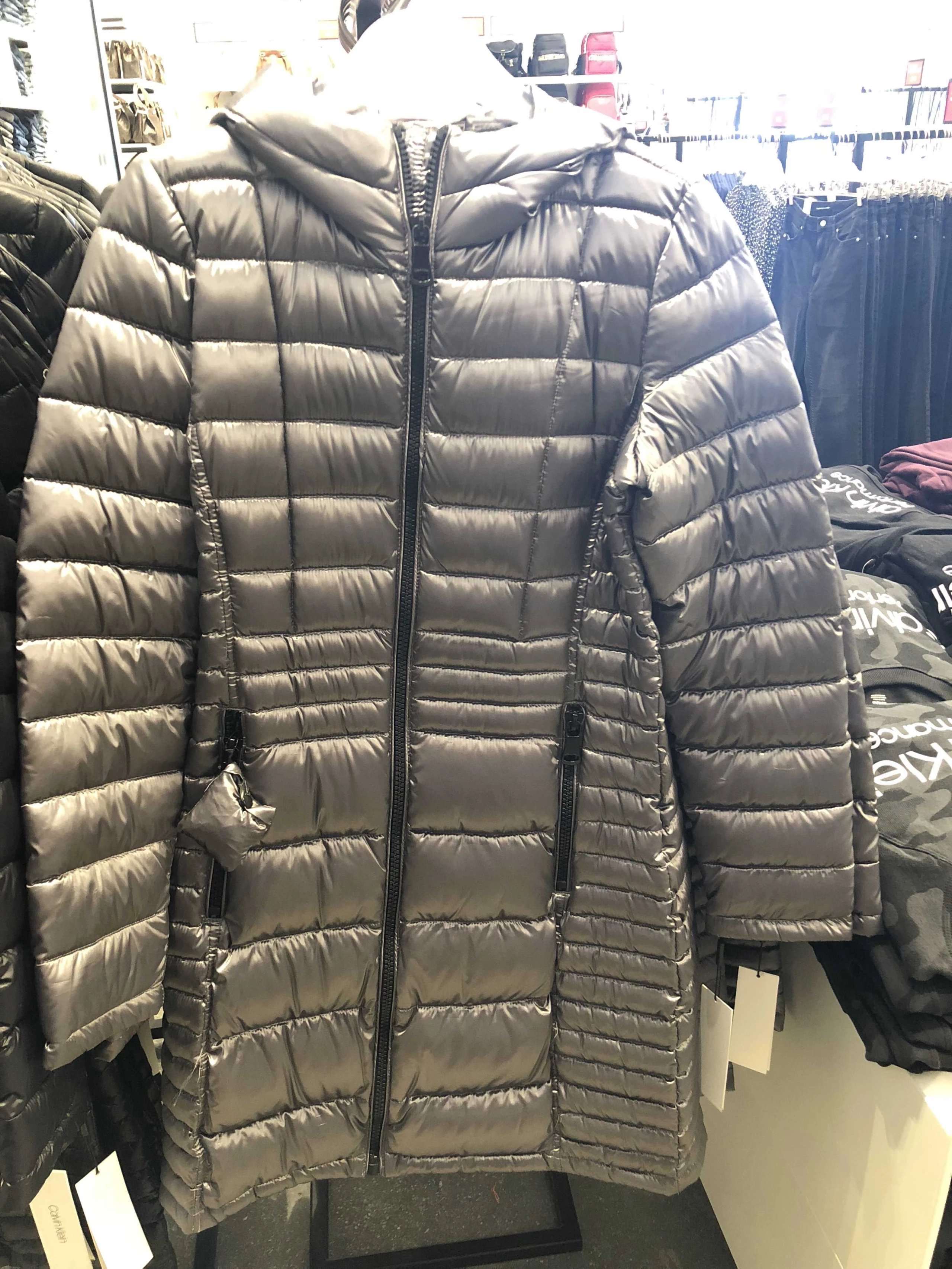 calvinkleinck女士时尚保暖中长款羽绒服